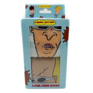 Beavis and Butt-Head Butthead Crew Socks Mens Womens Funny Gift 90s NWT New